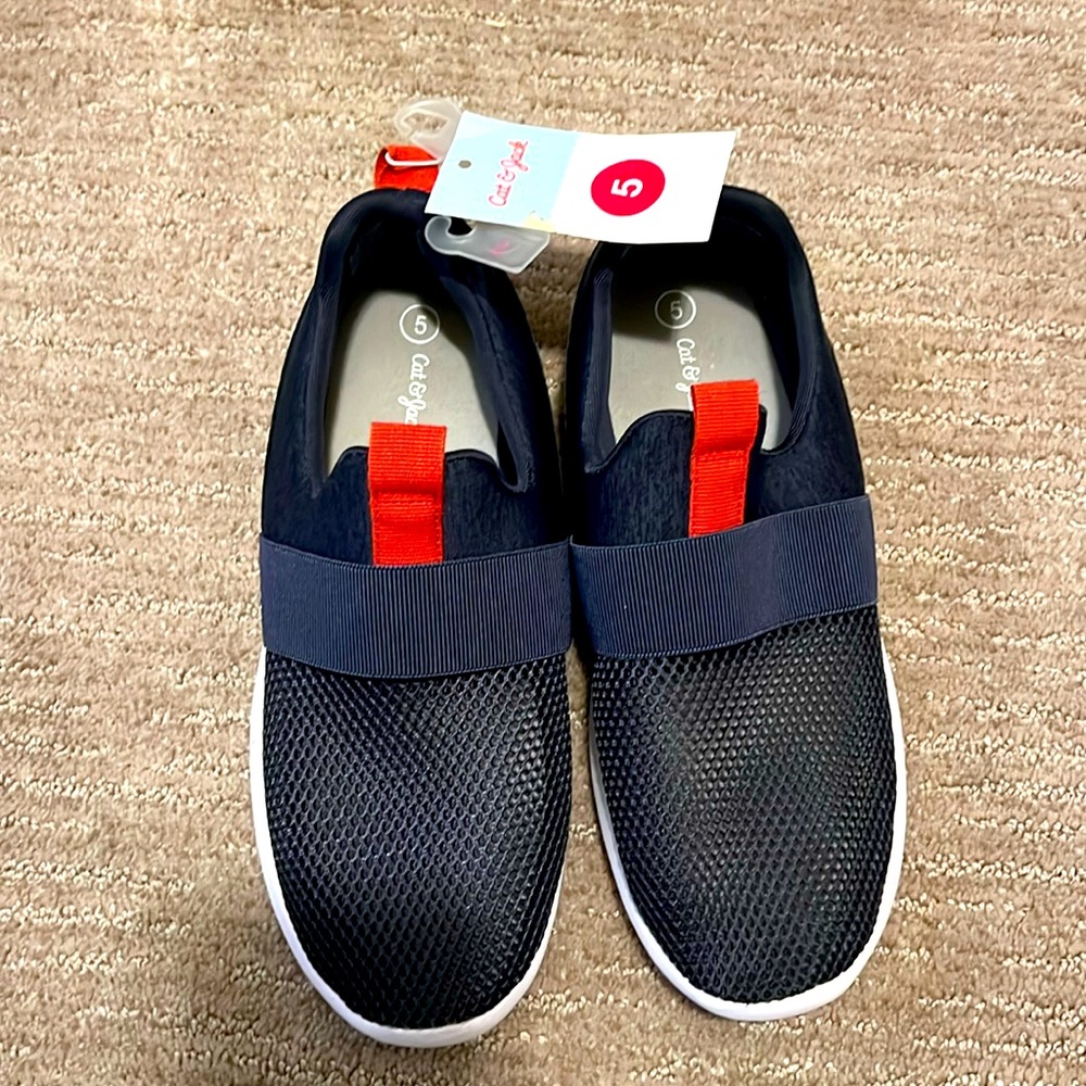Cat & Jack Size 5 Navy Blue Shoes Breathable Comfy